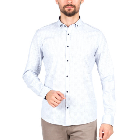Clark Long Sleeve Button Up Shirt // White (S)