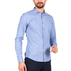 Francesco Long Sleeve Button Up Shirt // Indigo (XL)