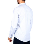 Scott Long Sleeve Button Up Shirt // White + Sky Blue (S)