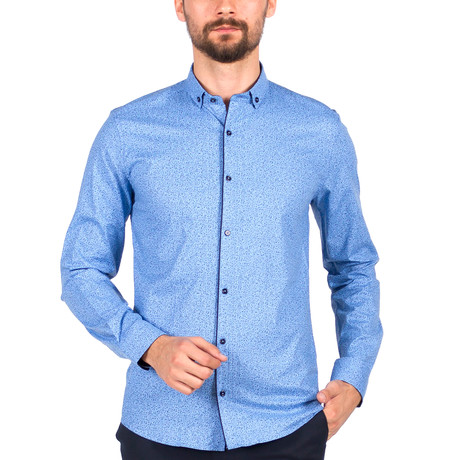 Jose Long Sleeve Button Up Shirt // Blue (S)
