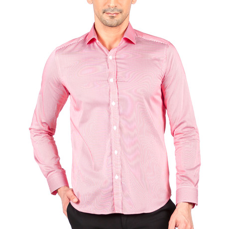 Adam Long Sleeve Button Up Shirt // Red (S)