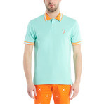 Blaise Slim Fit Polo Shirt // Ocean Wave (XL)