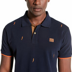 Ledger Slim Fit Polo Shirt // Navy Blue (2XL)