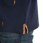 Ledger Slim Fit Polo Shirt // Navy Blue (S)