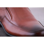 Leather + Fur Loafer // Dark Brown (Euro: 43)