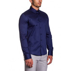 Alexander Long Sleeve Button Up Shirt // Dark Blue (XL)