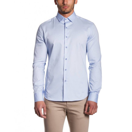 Alexander Long Sleeve Button Up Shirt // Blue (S)