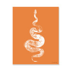 Python Gyotaku No. 01 (White Coral) // Canvas (12"W x 15"H x 2"D)