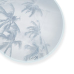 Swaying Palms (Pale Blue) // High Gloss Panel (15"W x 15"H x 0.5"D)