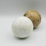 Decorative Sphere // Set of 2 (Brown Onyx)