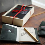 Hemmingway Leather Notebook Cover // Emerald