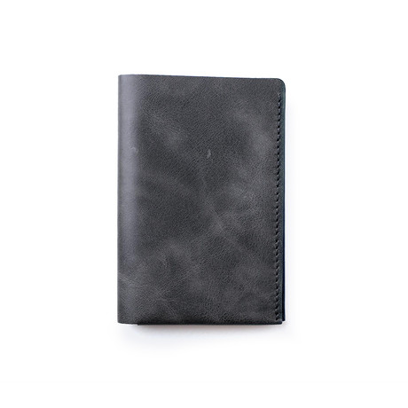 Hemmingway Leather Notebook Cover // Coal
