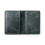 Leo Vertical Bifold Leather Wallet // Emerald