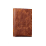 Teos Leather Passport Sleeve // Tobacco