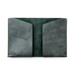 Teos Leather Passport Sleeve // Emerald