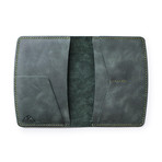 Nemrut Leather Passport Wallet // Emerald