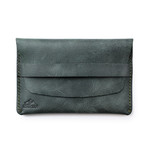 Zeugma Leather Travel Wallet // Emerald