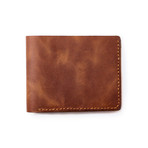 Pergamon Classic Bifold Leather Wallet // Tobacco