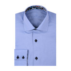 Solid Twill Long Sleeve Shirt // Blue (2XL)