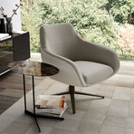 Cortlandt Lounge Chair // Oxford Tan + Cobblestone Fabrics