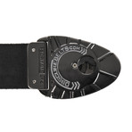 Satin Gunmetal Dial Belt // Black (Size 32)