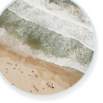 Beach Fly Over - Round // High Gloss Panel (15"W  x  15 "H x 0.5"D)