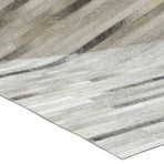 Cowhide Rug // Steel Stripe (4' x 6')