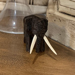 Carved Mammoth with Mammoth Ivory Tusks