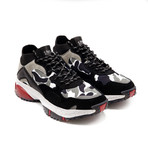 Canal Sneaker // Black + Gray Camo + Red (US: 9.5)