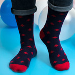 Men's Regular Socks Bundle // Red + Blue // 2 Pairs