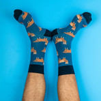Men's Regular Socks Bundle // Black + Blue // 2 Pairs