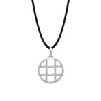 Cartier 18k White Gold Diamond Pasha Grid Cord Necklace // Pre-Owned