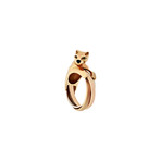 Cartier 18k Three-Tone Gold Emerald Eyes + Onyx Nose Panther Ring // Ring Size: 4.5 // Pre-Owned