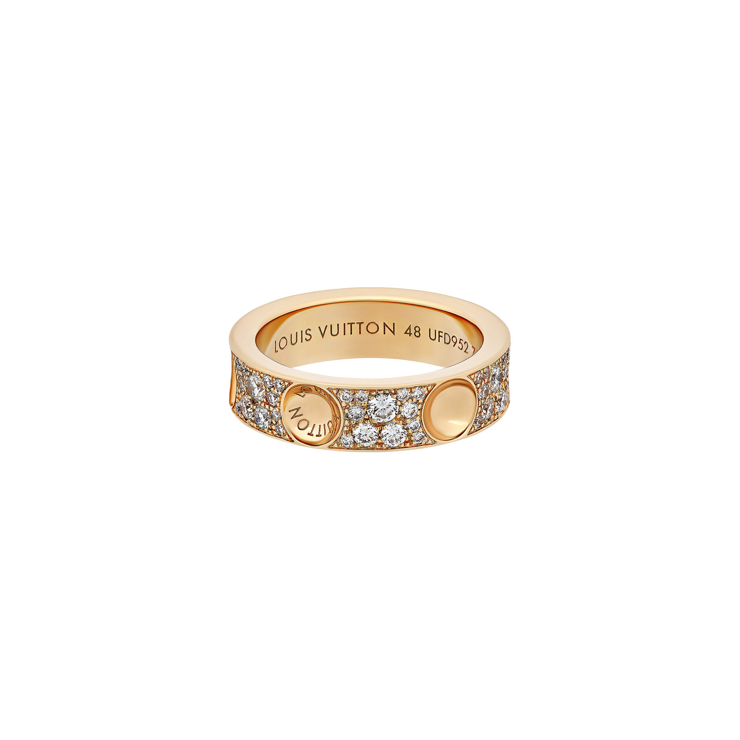 Louis Vuitton 18k Yellow Gold Empreinte Diamond Band // Ring Size: 4.5 // Pre-Owned - High End ...