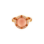 Chaumet 18k Rose Gold Rose Quartz + Diamond Ring // Ring Size: 5.25 // Pre-Owned