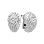 Boucheron 18k White Gold Diamond Earrings // Pre-Owned