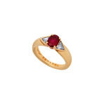 Cartier 18k Yellow Gold Ruby + Diamond Ring // Ring Size: 6 // Pre-Owned