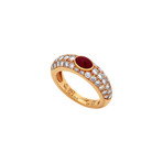 Cartier 18k Yellow Gold Diamond + Ruby Ring // Ring Size: 6 // Pre-Owned