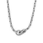 Cartier 18k White Gold Agrafe Diamond Necklace // Pre-Owned