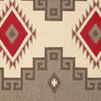 Navajo Style Hand-Woven Lamb's Wool Area Rug // V2