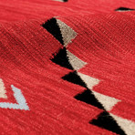 Navajo Style Hand-Woven Wool Area Rug // V17