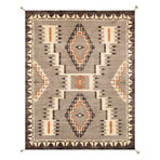 Navajo Style Hand-Woven Wool Area Rug // V42