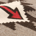 Navajo Style Hand-Woven Wool Area Rug // V31