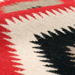 Navajo Style Hand-Woven Wool Area Rug // V35