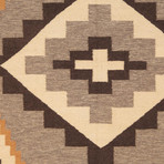 Navajo Style Hand-Woven Wool Area Rug // V11