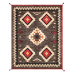 Navajo Style Hand-Woven Wool Area Rug // V40