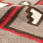 Navajo Style Hand-Woven Wool Area Rug // V43