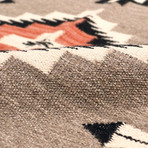 Navajo Style Hand-Woven Wool Area Rug // V29