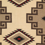 Navajo Style Hand-Woven Wool Runner (4'1" x 5'11")