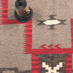 Navajo Style Hand-Woven Wool Area Rug // V23
